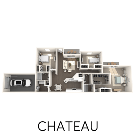 3 bedroom 2 bathroom floor plan Aspen Lakes Estates in Holt, MI